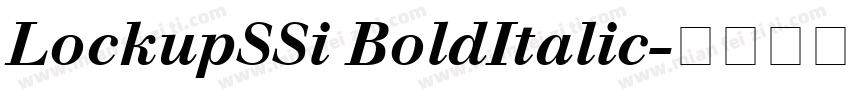 LockupSSi BoldItalic字体转换